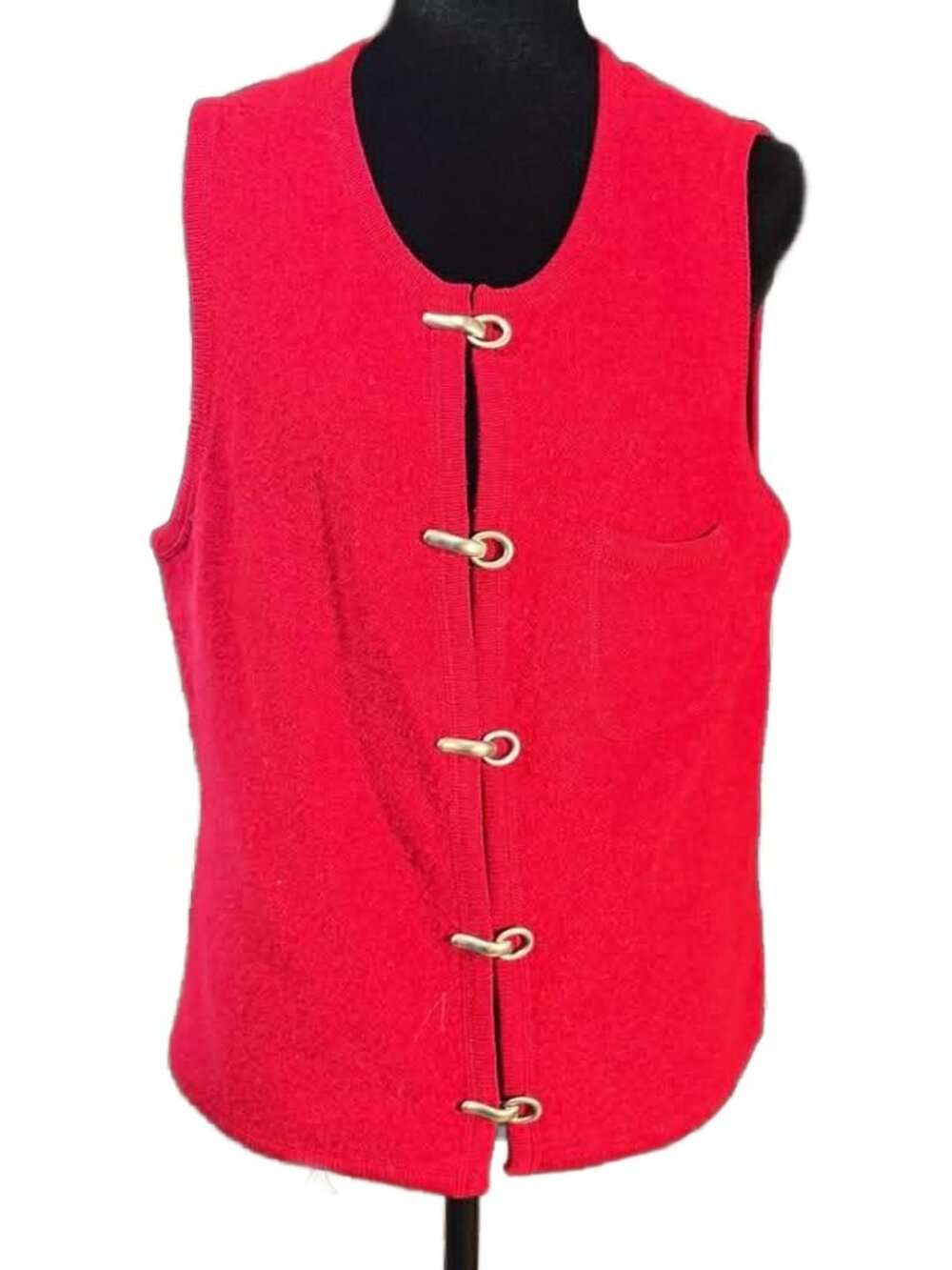 Pierre Cardin Red Wool Vest